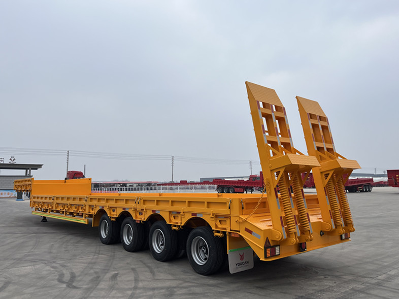 30-120Tons 2/3/4/5/6 Axles Yuchang lowbed Semi-Trailer for Commercial Truck