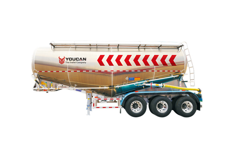 Youcan 33-38m³ Aluminum Bulk Cement Semi-trailer 