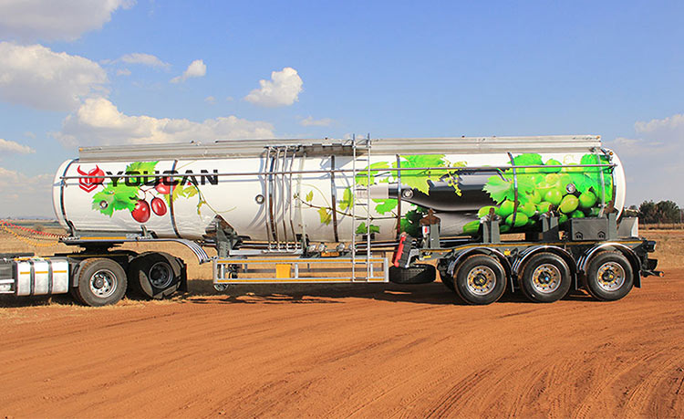 Youcan Stainless Steel Food Tanker Semi-trailer