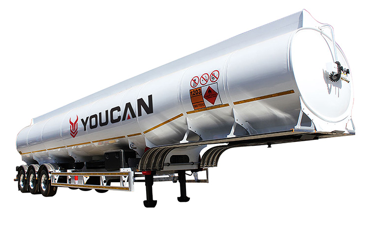 Youcan 45000Liters Fuel Tanker-Carbon Steel, 3 Axles and 5 compartments