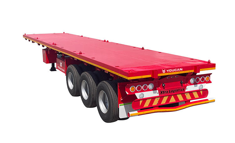 40-60ft Flatbed Semi-Trailer with twist locks