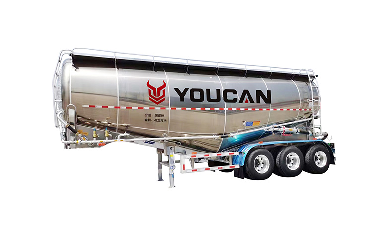 Youcan 38-44m³ Aluminum Bulk Cement Semi-trailer 