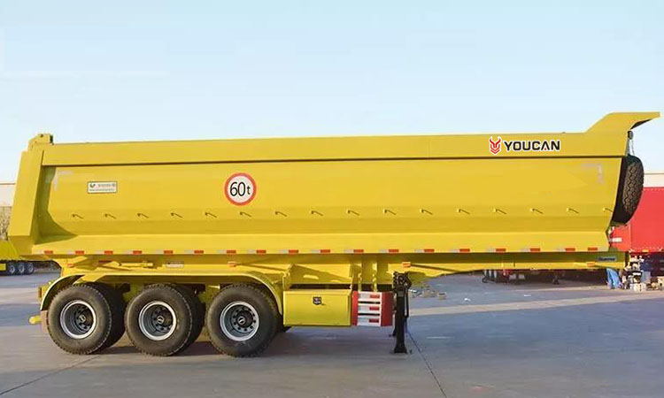 Youcan 60 Ton U Shape Rear Dump Semi Trailer