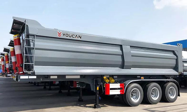 Youcan 80 Ton U Shape Rear Dump Semi Trailer 