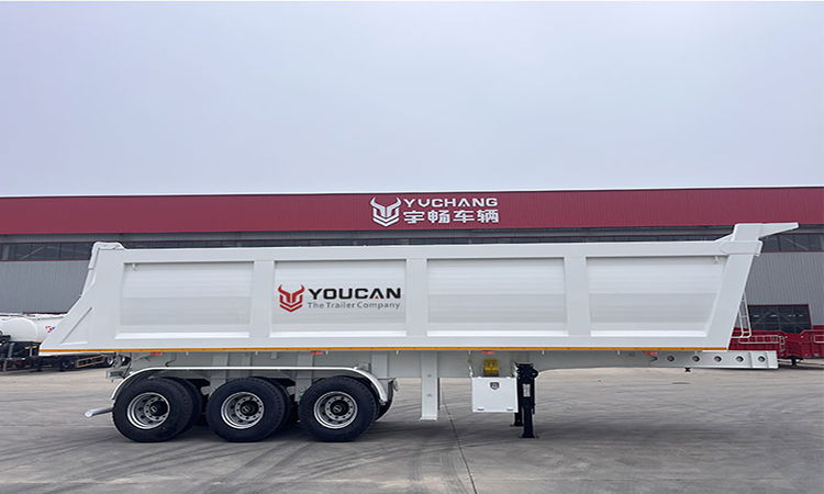 Youcan 30-60 Ton U Shape Rear Dump Semi Trailer