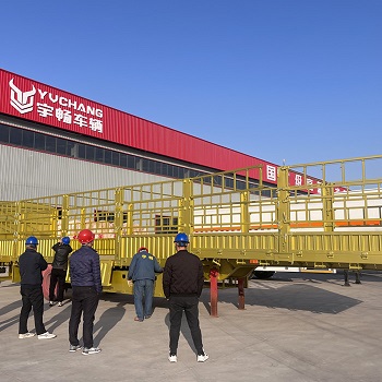 60 Ton Fence Cargo Trailer is ship to Tanzania
