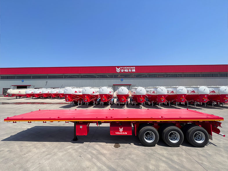 3 Axle 40 FT Flatbed Semi Trailer