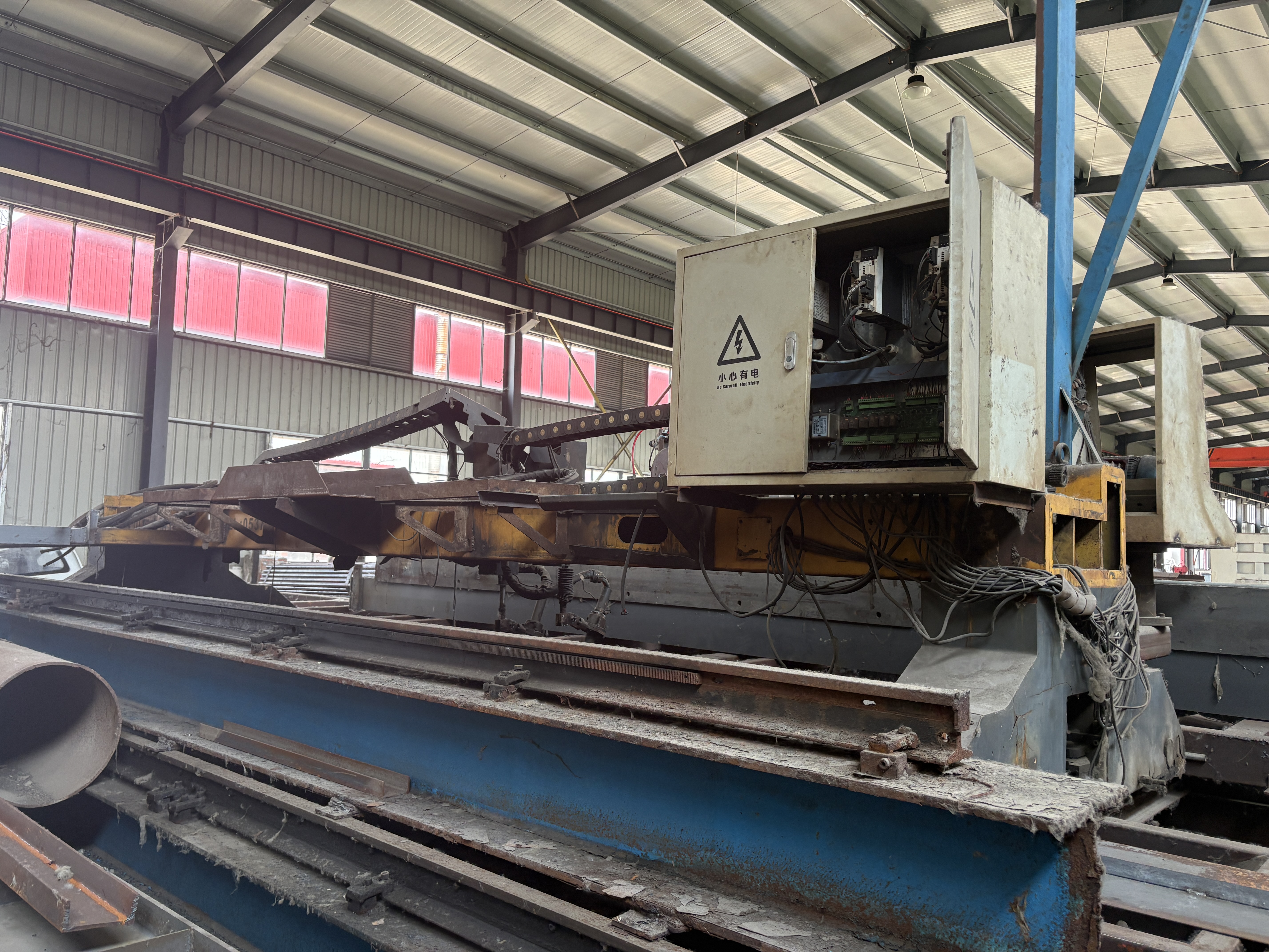 Factory production equipment used for semi trailer manufacturing verification