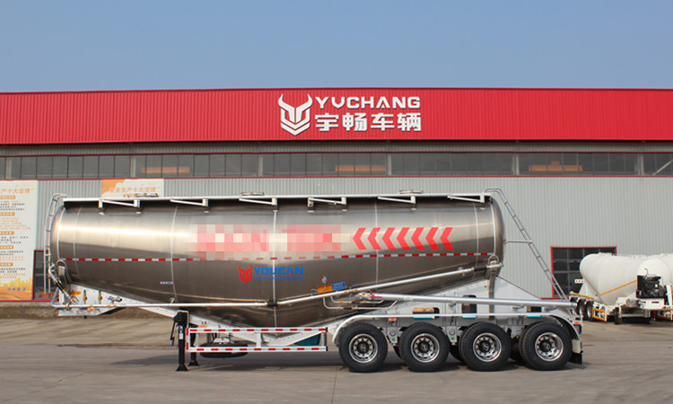 4 Axle 45m³ Steel Aluminum Mixed Cement Bulker Trailer for Malaysia