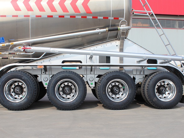 4 Axle 45m³ Steel Aluminum Mixed Cement Bulker Trailer for Malaysia