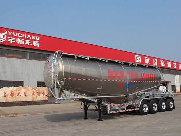 4 Axle 45m³ Steel Aluminum Mixed Cement Bulker Trailer for Malaysia
