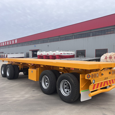Four-Axle Full Flatbed Trailer1