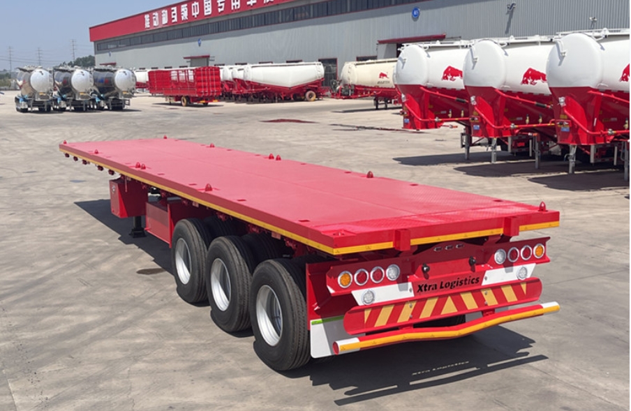 Flatbed Semi-Trailer with twist locks