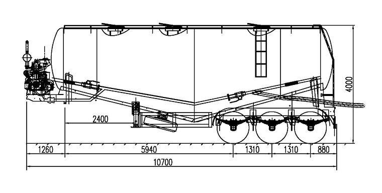 Steel Bulk Cement Trailer