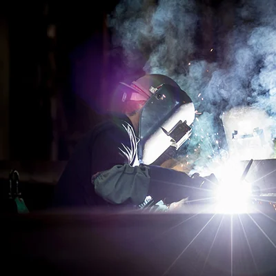 Welding quality evidence for semi trailer inspection before painting