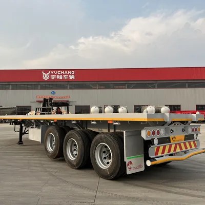 Finished flatbed trailer factory review before third-party inspection